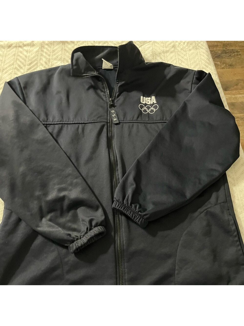 USA Olympic Committee Official Men's Size - XL Full Zip Black Sweater